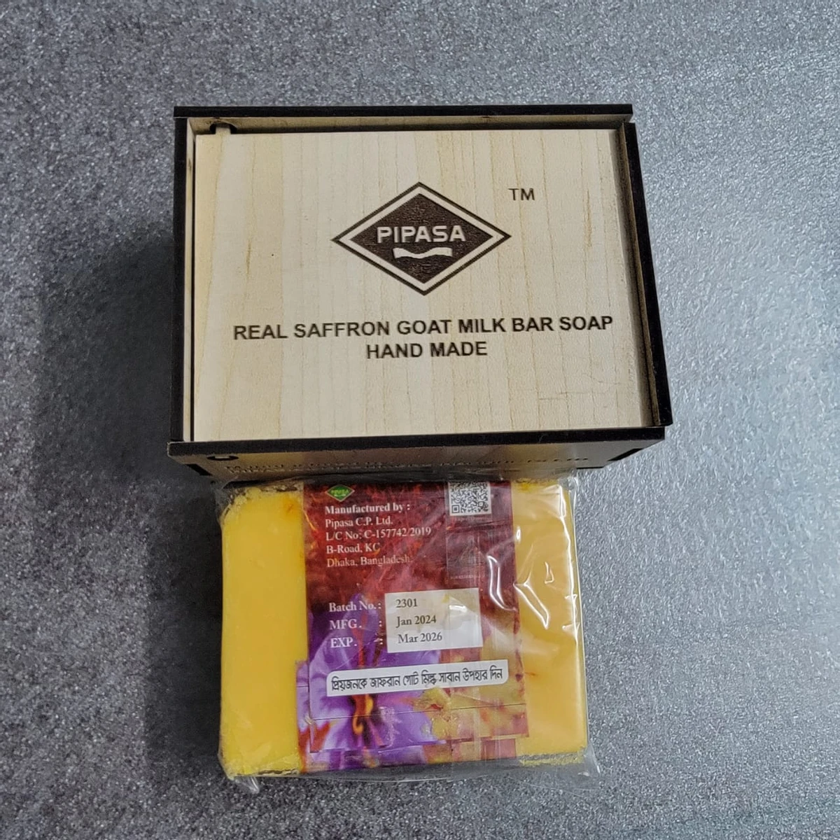 Saffron Goat Milk Bar Soap- 1 pcs