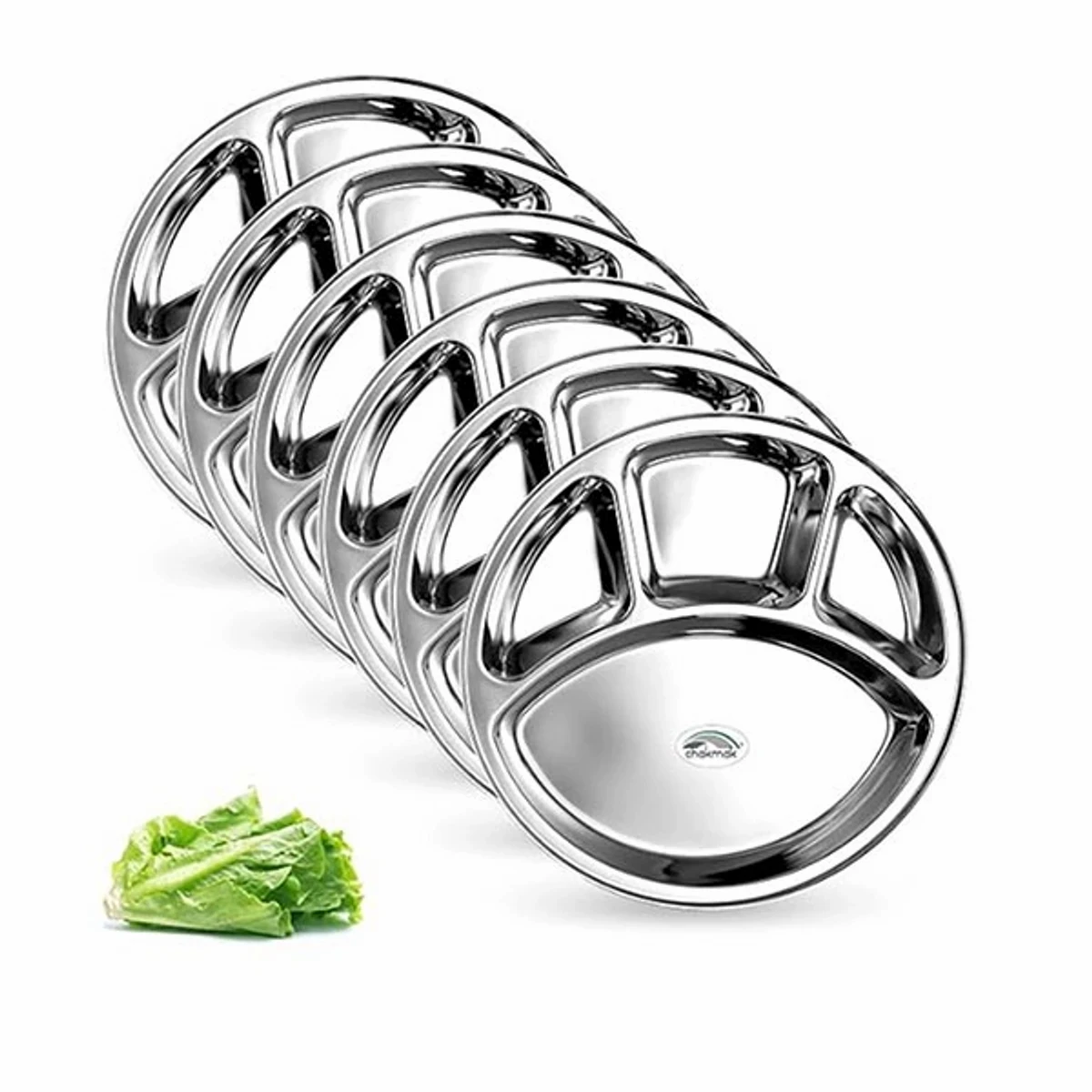 Stainless Steel 4 Chamber Lunch & Dinner Plate(1Pcs)